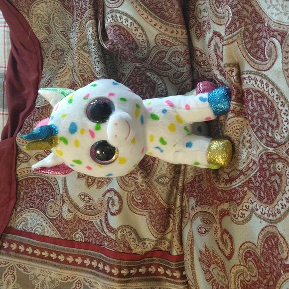 TY Beanie Valve HARMONIE the Speckled Unicorn Plush without Swing Tag. - Picture 4 of 17